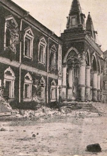 Чудовский монастырь после бомбежки