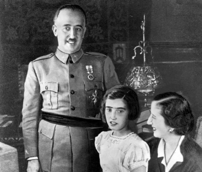 Франциско Франко с семьей